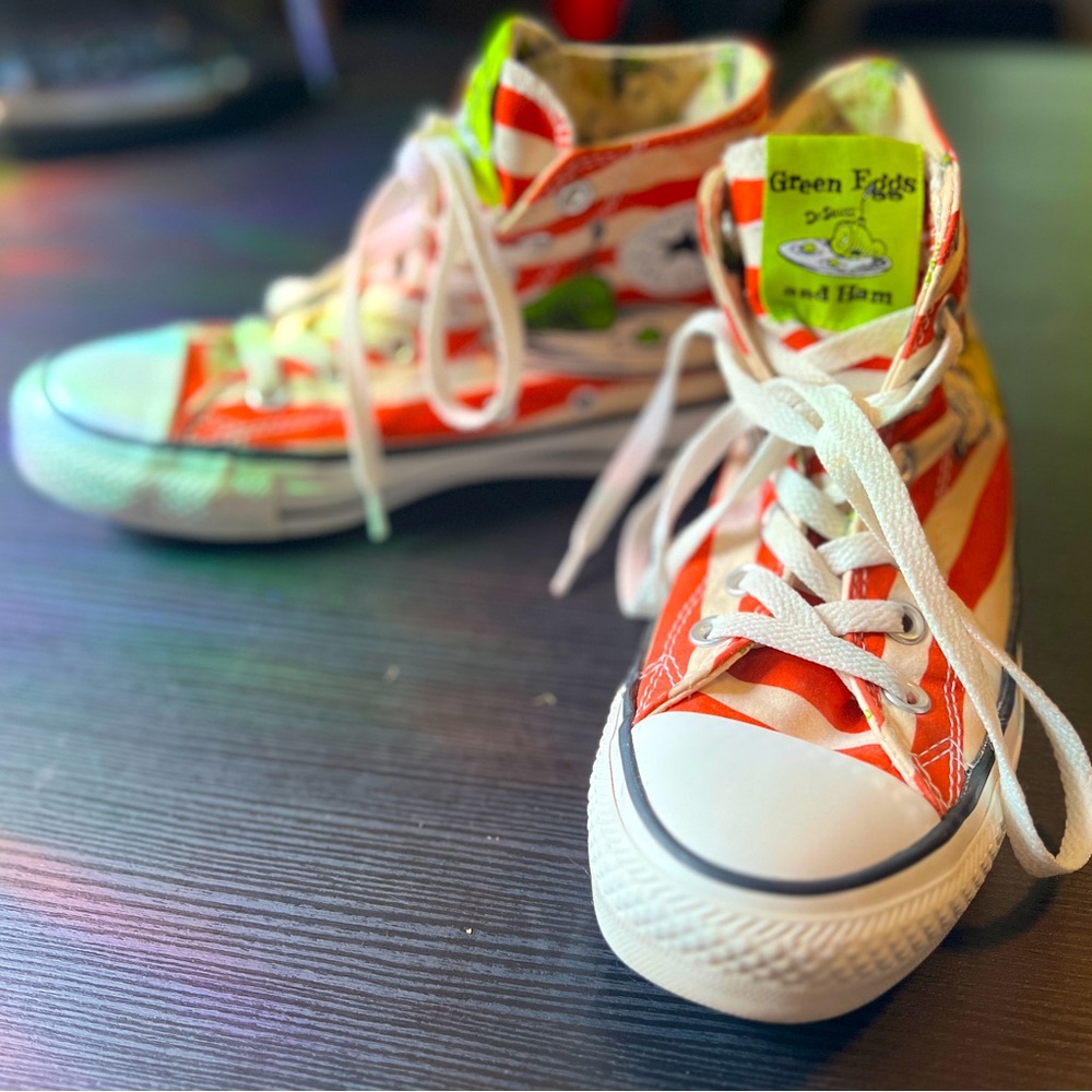 Converse Dr. Seuss Green Eggs and Ham High Tops